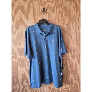 Vineyard Vines Heritage Pique Polo Blue Mens Size Medium M  Shirt Surfboad